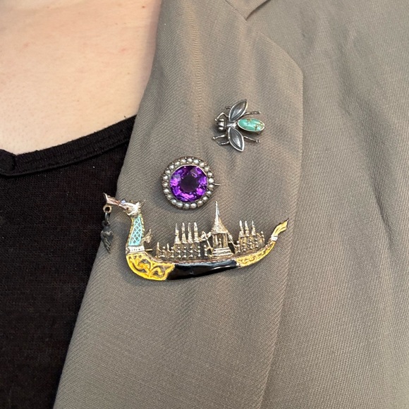 Assorted Vintage 925 Silver Pins/Brooches - Picture 6 of 6